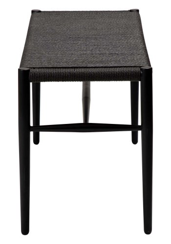 DAN-FORM Sava benk, rektangulr - svart papirsnor og sort stl (100x35)