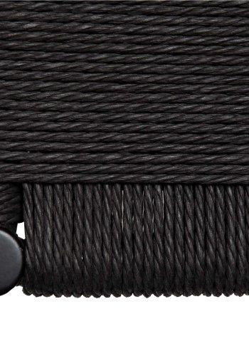 DAN-FORM Sava benk, rektangulr - svart papirsnor og sort stl (100x35)