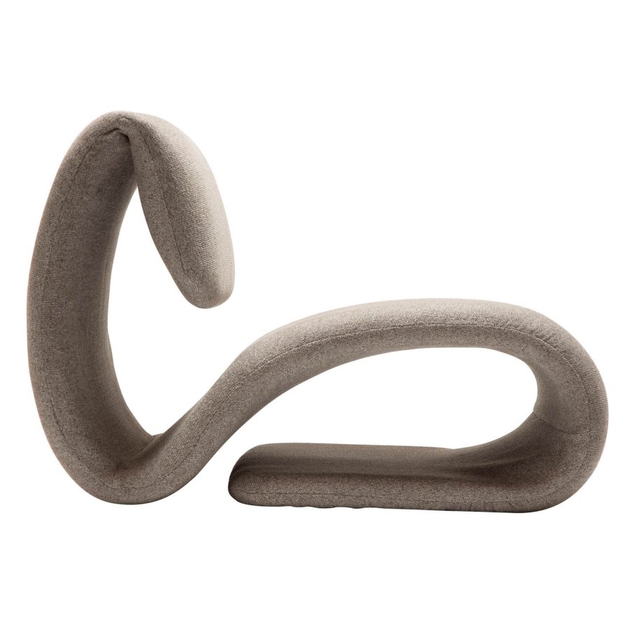 DAN-FORM Dubna loungestol - brun boucl stof