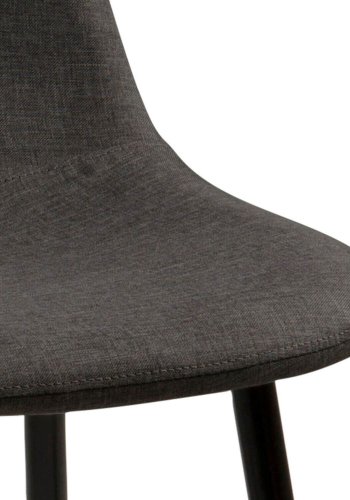 ACT NORDIC Wilma Esszimmerstuhl - anthrazitgrauer Stoff mit Metallbeinen