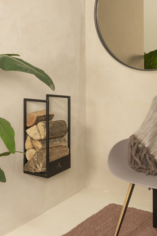 SPINDER DESIGN Lumber Locker S, opbevaring til brnde - sort stl