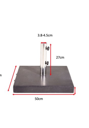 VENTURE DESIGN Stathera parasollfot med hjul - granitt 