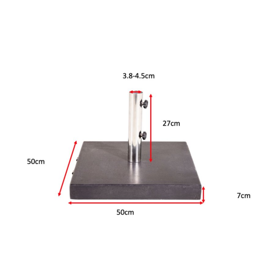 VENTURE DESIGN Stathera parasollfot med hjul - granitt 