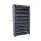 SONGMICS 10-etagers skoreol med st�vt�t afd�kning, opbevaringsskab, organizer med plads til op til 40 par sko, til stue, entr&eacute;, 88 x 28 x 160 cm, gr� RXJ36G