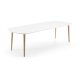 KAVE HOME Oqui spisebord med tilleggsplater, oval, hvit MDF 160 (260) x 100 cm