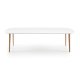 KAVE HOME Oqui spisebord med tilleggsplater, oval, hvit MDF 160 (260) x 100 cm