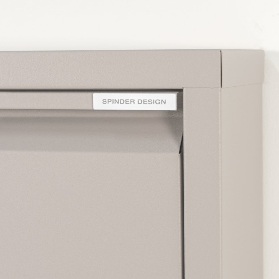 SPINDER DESIGN Billy 2 skoskap, m. 2 drer - silkeaktig taupe stl