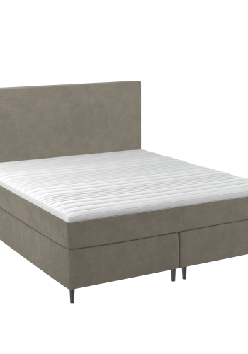 BOBOhome Tidur+ kontinentalseng inkl. overmadrass og sengegavl, 180x200 - sandfarget