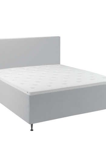 BOBOhome Tidur+ kontinentalseng inkl. overmadrass og sengegavl, 180x200 - lys gr