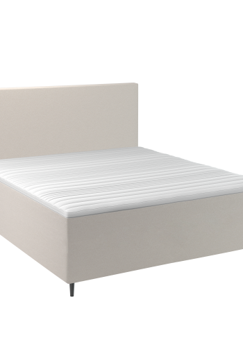 BOBOhome Tidur+ kontinentalseng inkl. overmadrass og sengegavl, 180x200 - sandfarget