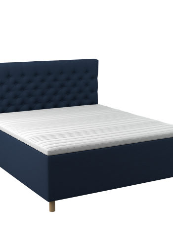 BOBOhome Tidur+ kontinentalseng inkl. overmadrass og sengegavl, 180x200 - bl