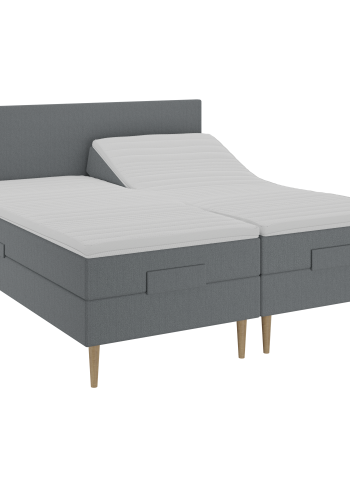 BOBOhome Tidur+ elevasjonsseng inkl. overmadrass og sengegavl, 180x200 - antrasitt