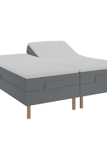 BOBOhome Tidur+ elevasjonsseng inkl. overmadrass, 180x200 - antrasitt