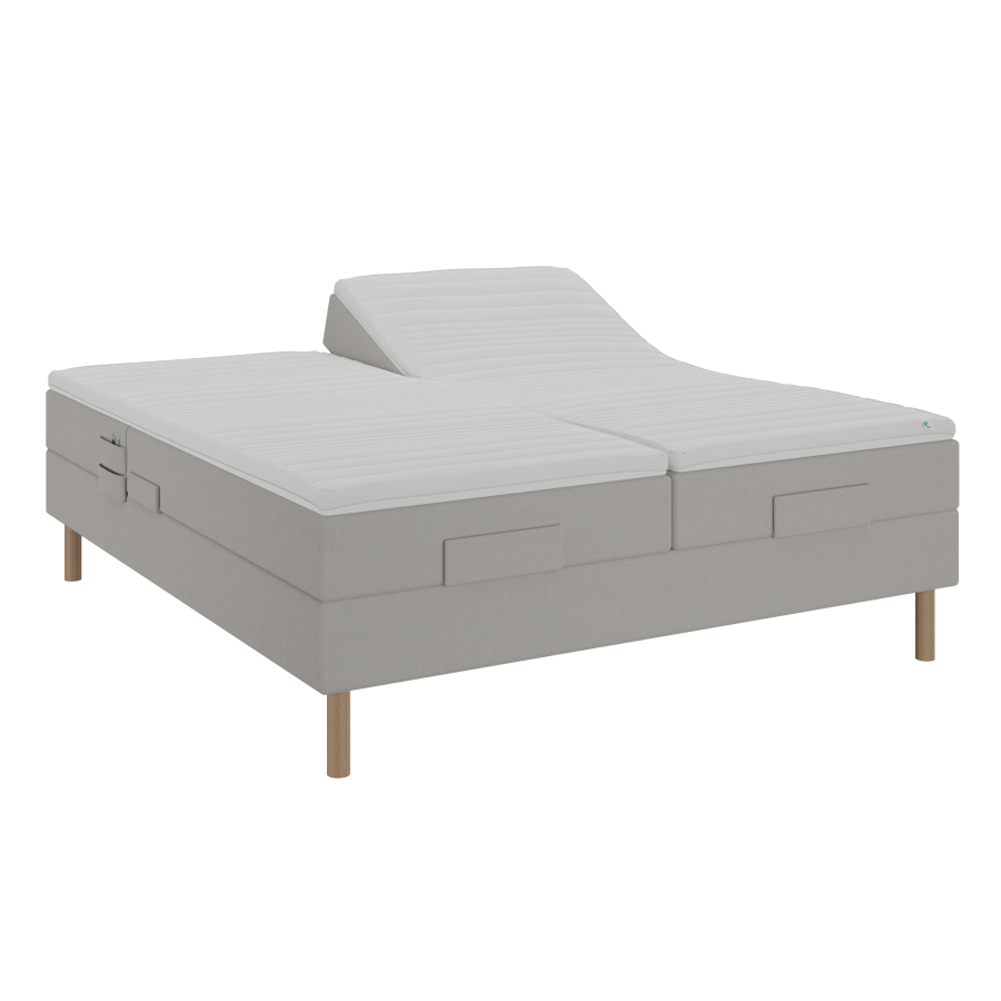 BOBOhome Tidur+ elevasjonsseng inkl. overmadrass, 180x200 - sandfarget