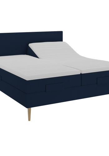 BOBOhome Tidur+ elevasjonsseng inkl. overmadrass og sengegavl, 180x200 - bl