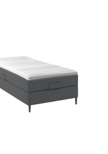 BOBOhome Tidur+ elevasjonsseng inkl. overmadrass, 90x200 - antrasitt