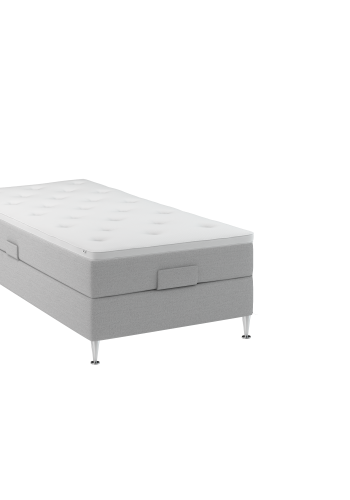 BOBOhome Tidur+ elevasjonsseng inkl. overmadrass, 90x200 - lys gr