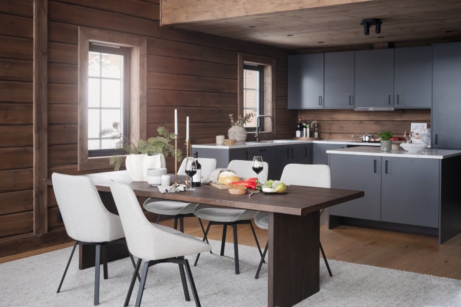 ROWICO Emmett spisebord, rektangulrt - brun eik (240x95)