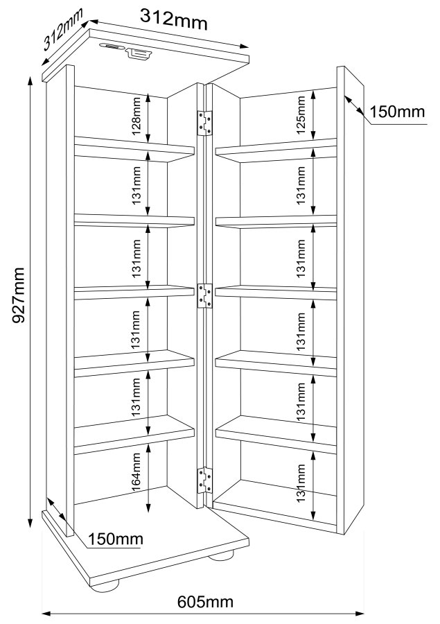 VCM NORDIC Engalo L bokhylla fr CD- och DVD-skivor, med ls, 1 drr och 10 hyllplan - antracitgrtt tr