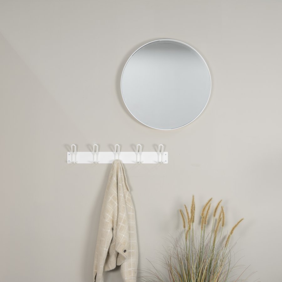 SPINDER DESIGN Miles 5 knagerkke, m. 5 knager - hvid stl