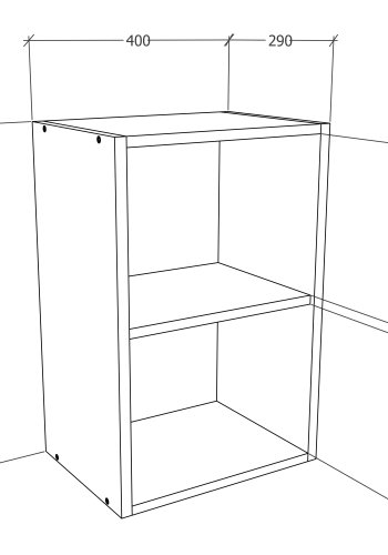 VCM NORDIC Esilo 1 Küchen-Hängeschrank, m. 1 Glastür und 1 Einlegeboden - Holz weiß