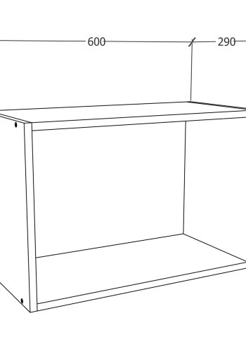 VCM NORDIC Esilo 1 Tür 60 Küchenwandschrank, m. 1 Tür - Holz weiß