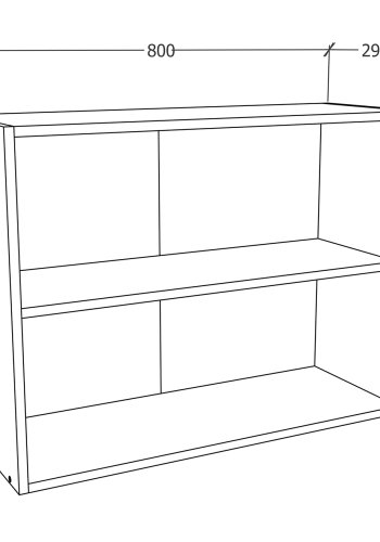 VCM NORDIC Esilo 2-türiger 80er Küchenwandschrank, m. 2 Türen und 1 Einlegeboden - Holz weiß und anthrazitgrau