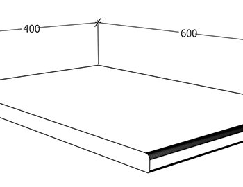 VCM NORDIC Esilo 40 Tischplatte, rechteckig - Weiß Verbundholz (60x40)