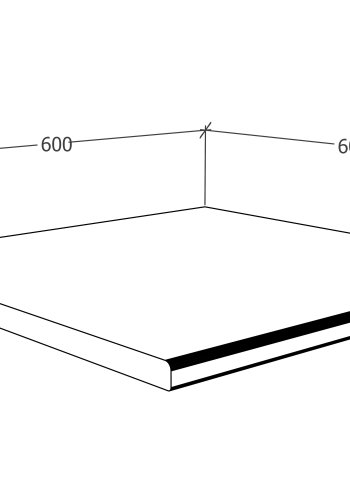 VCM NORDIC Esilo 60 Tischplatte, quadratisch - weißes Verbundholz (60x60)