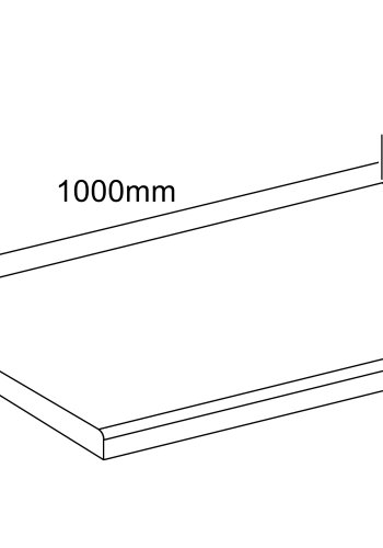 VCM NORDIC Fasola Küchenarbeitsplatte, rechteckig - Holz weiß (100x60)