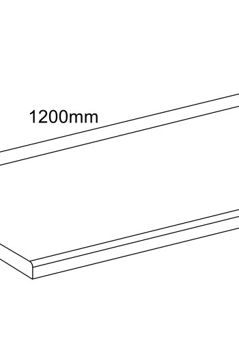 VCM NORDIC Fasola Küchenarbeitsplatte, rechteckig - Naturholz (120x60)