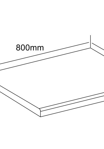 VCM NORDIC Fasola Kchenarbeitsplatte, rechteckig - Holz wei (80x60)
