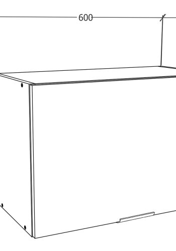 VCM NORDIC Fasola Küchen-Hängeschrank über Dunstabzugshaube, mit 1 Tür - Anthrazitgrau/Weißholz (B:60)