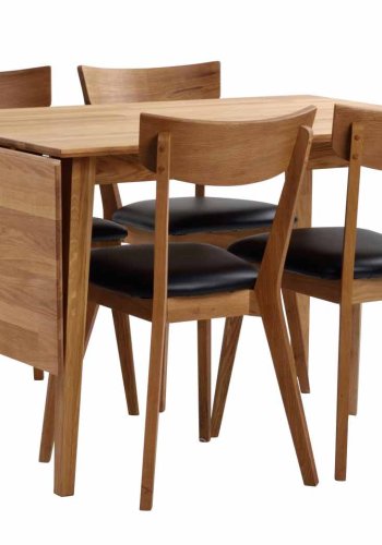 ROWICO Filippa Matbord - Oljad Ek med Klaff (80 x 120 + 45 cm)