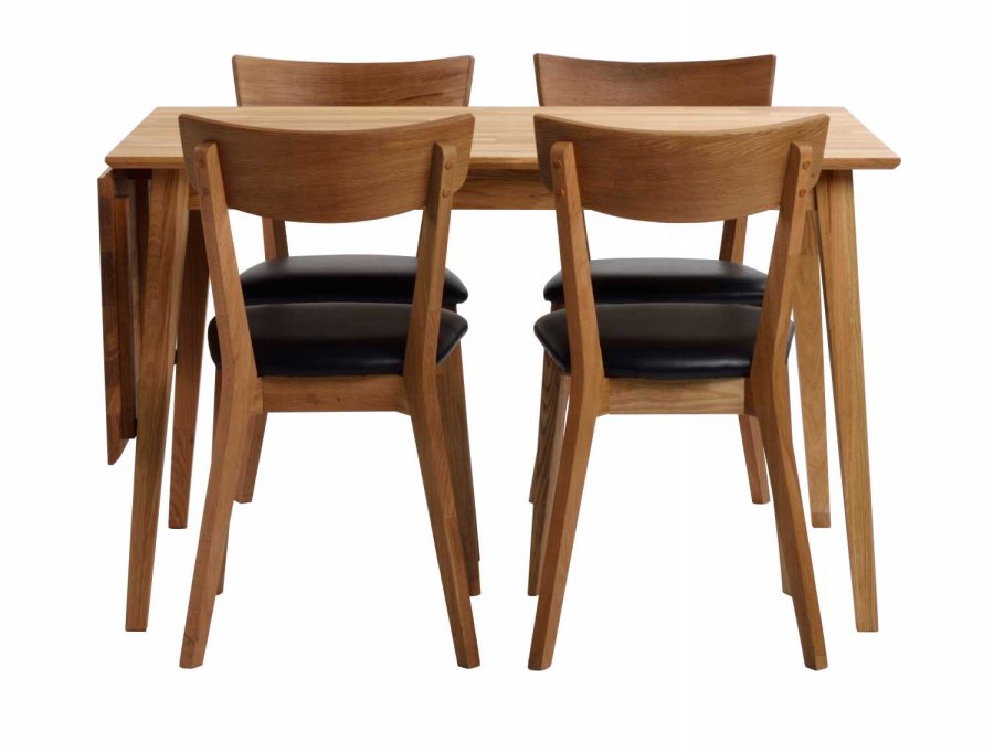 ROWICO Filippa Matbord - Oljad Ek med Klaff (80 x 120 + 45 cm)