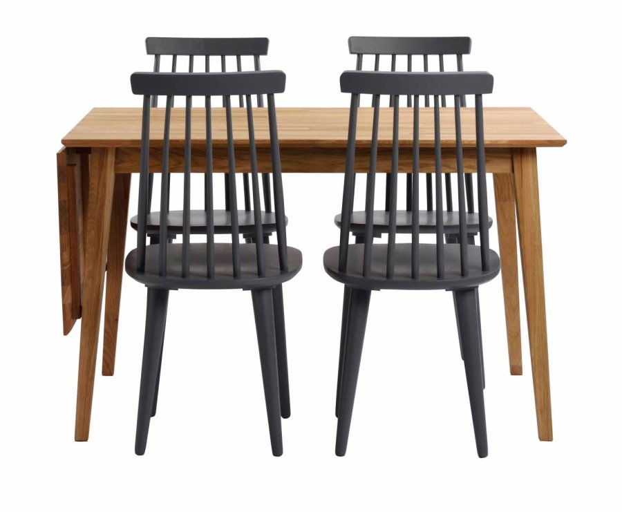 ROWICO Filippa Matbord - Oljad Ek med Klaff (80 x 120 + 45 cm)