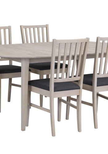 ROWICO Filippa spisebord - hvidolieret eg, inkl. tillgsplade (170/210x105) 