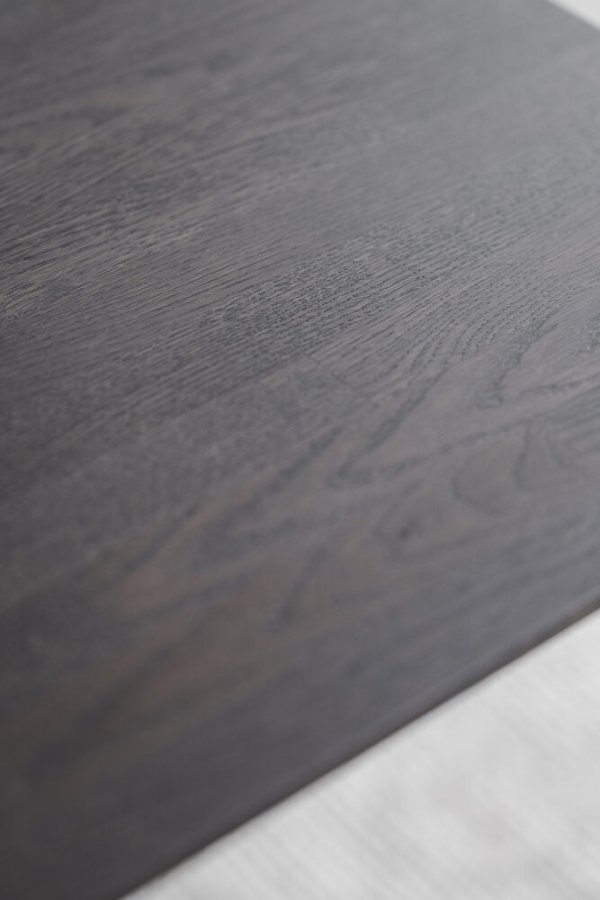 ROWICO Filippa klapbord, kvadratisk - mrkebrun eg (80(+45)x80)