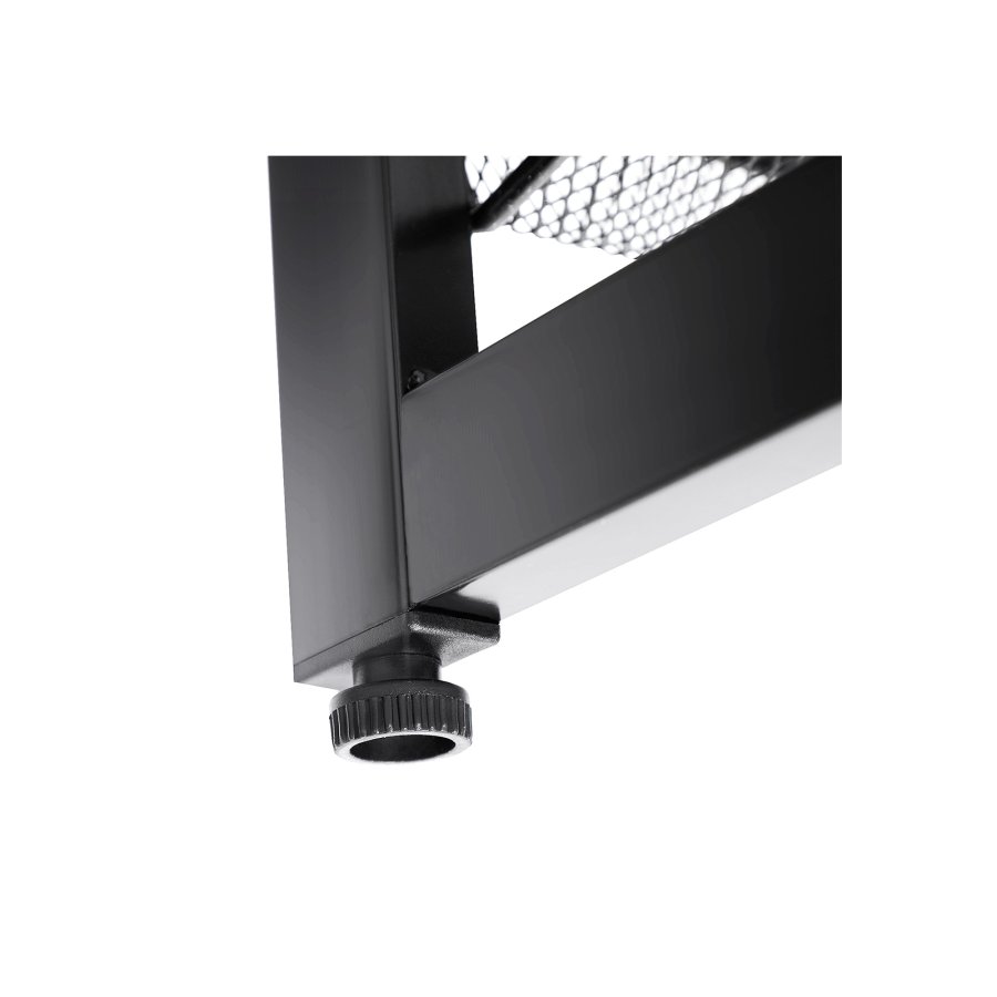 SONGMICS 5-lags skohylde i metalnet med flade, vinklede hylder, stor stabelbar og justerbar st�vleopbevaring i gangenskab LMR005B, sort