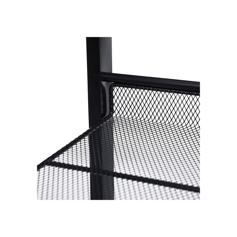 SONGMICS 5-lags skohylde i metalnet med flade, vinklede hylder, stor stabelbar og justerbar st�vleopbevaring i gangenskab LMR005B, sort