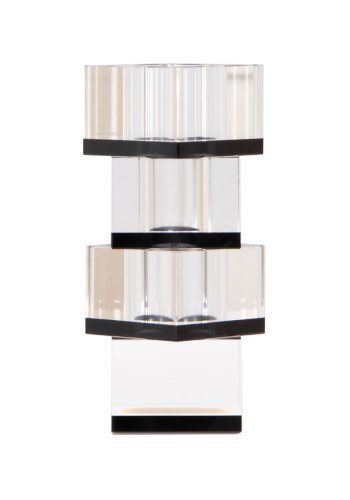 HOUSE OF SANDER Flora vase - klart og svart glass (7x7)