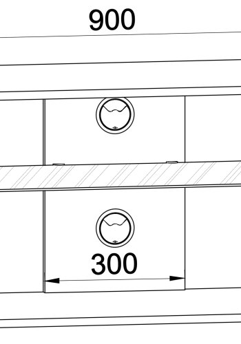 VCM NORDIC Folas L Hi-Fi- und Fernsehtisch, m. 1 Glasablage - Holz weiß (90x41)