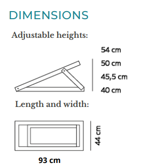 ANIMOD Skipperrampe for hunder, justerbar i 4 hyder - hvit furu