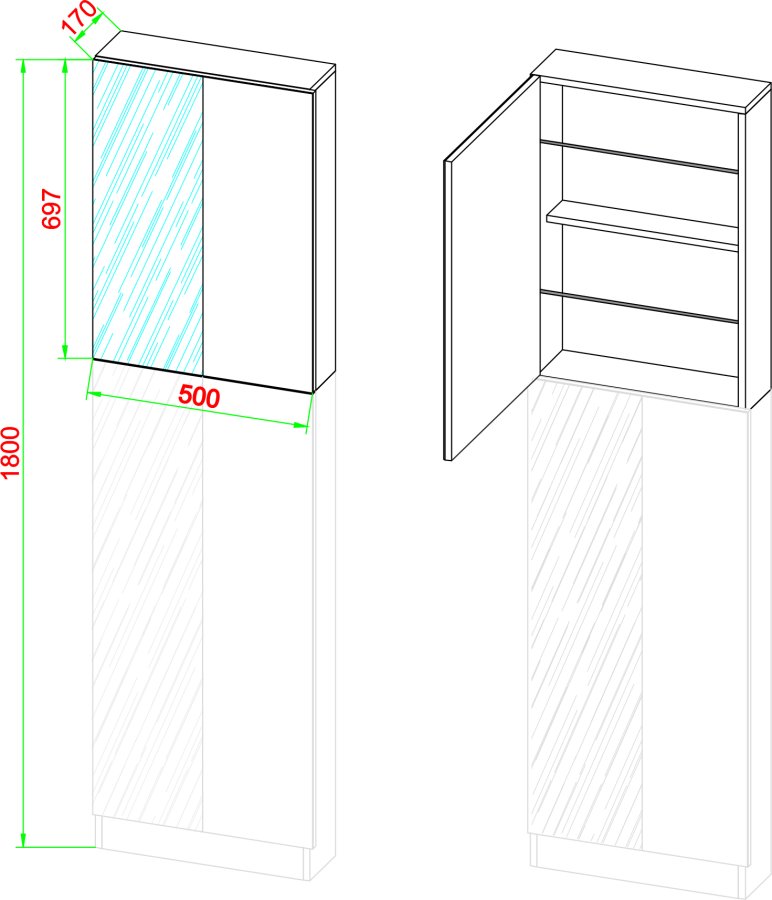 VCM NORDIC Fulisa XL Schuhschrank, m. 2 Türen, 4 Einlegeböden – Holz anthrazitgrau