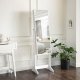 SONGMICS Smykkeskap, Speilskap, St�ende Speil, Helfigursspeil, L�sbar Smykkearrang�r, Gaveid&eacute;, Hvit JJC69WT