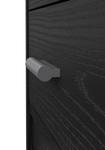 TVILUM Function Plus skrivebord, m. 1 rum og 4 skuffer - sort ask MDF (110x48,5)