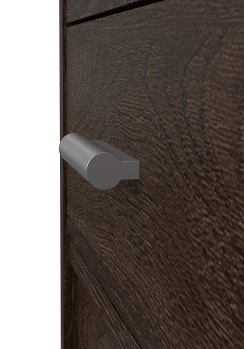 TVILUM Function Plus Schreibtisch, mit 1 Fach und 4 Schubladen - Rovere Gessato dunkles MDF (110x48,5)