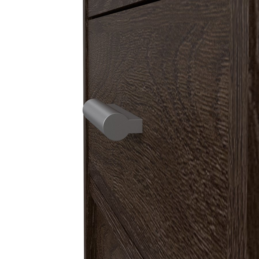 TVILUM Function Plus Schreibtisch, mit 1 Fach und 4 Schubladen - Rovere Gessato dunkles MDF (110x48,5)