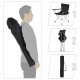 SONGMICS campingstol, med armlener, koppholder, sammenleggbar - svart stoff og st�l (sett med 2)