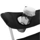 SONGMICS campingstol, med armlener, koppholder, sammenleggbar - svart stoff og st�l (sett med 2)